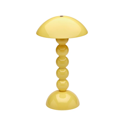 Lacquered Bobbin Lamp Buttermilk 30cm LED Rechargeable