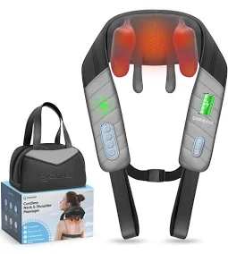 COMFIER Cordless Massager w/ Heat, Shiatsu - Neck, Shoulder, Back