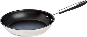 Amazon Basics Stainless Steel Non-Stick 28 cm Frying Pan Soft Handle