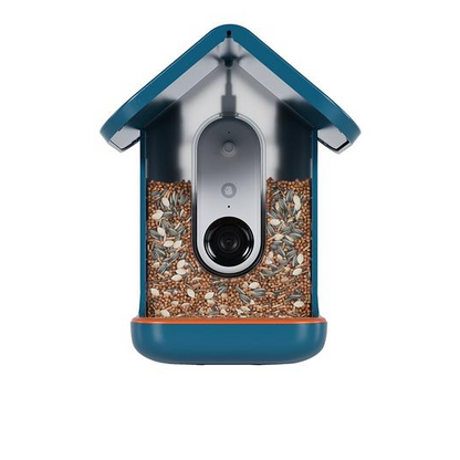 Bird Buddy 2.0 Smart Camera Bird Feeder with Solar Roof - Blue