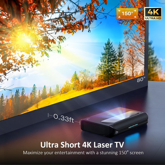 Aurora Pro Ultra Short Throw 4K Tri-Color Laser Projector
