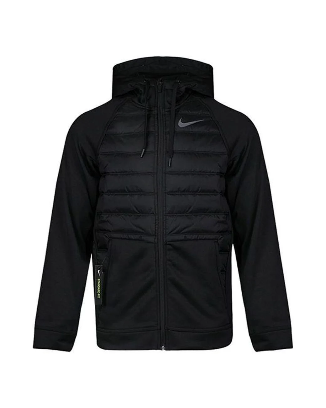 Nike Training Padded Jacket Hooded Black Full Zip - XL