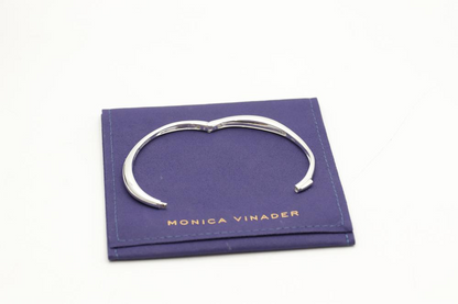 Monica Vinader Nura Reef Asymmetric Bangle | Sterling Silver | Medium