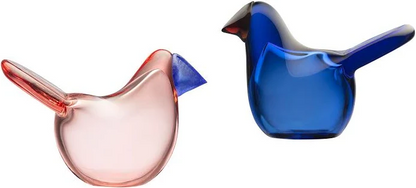 iittala Birds Pair | Oiva Toikka, Finland | Blue-Copper & Pink- Blue, 95cm