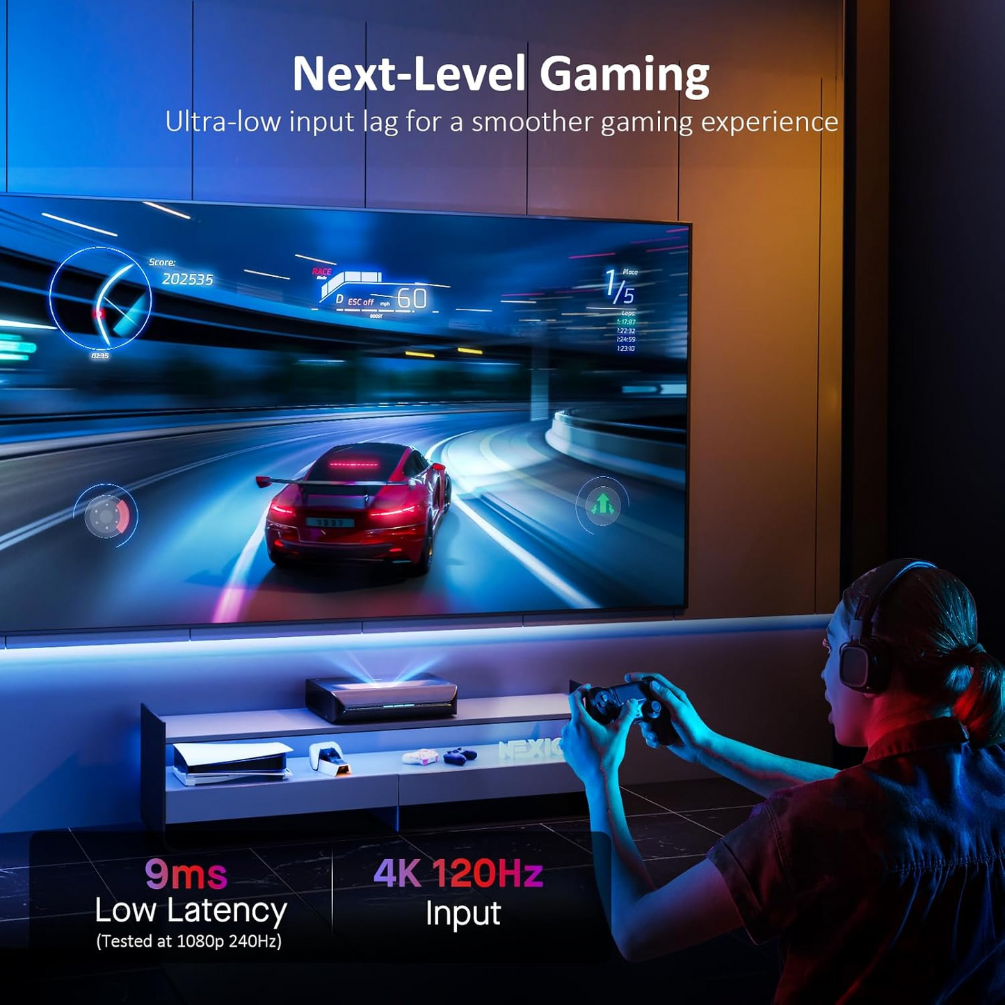 Aurora Pro Ultra Short Throw 4K Tri-Color Laser Projector