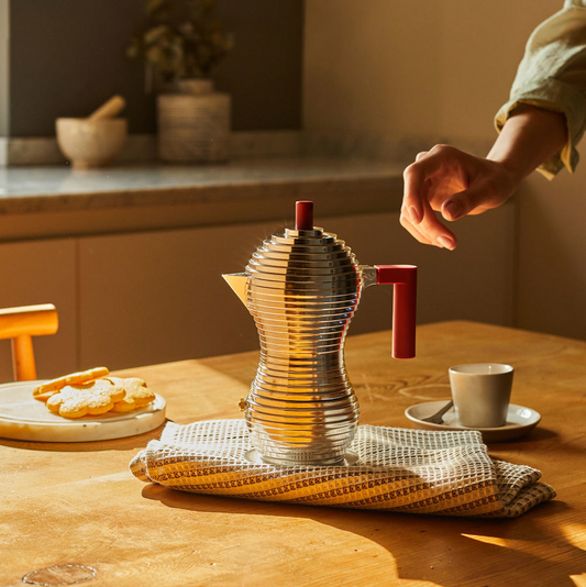 Pulcina Espresso coffee maker - Red Design by Michele De Lucchi