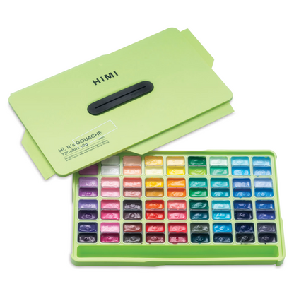 HIMI Gouache Paint Go Pack Set - 72 colours x 12g + Accessories