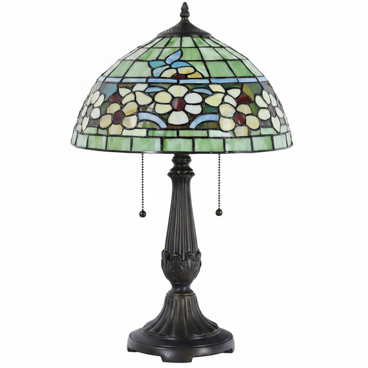 Tiffany Style Floral Stained Glass Table Lamp