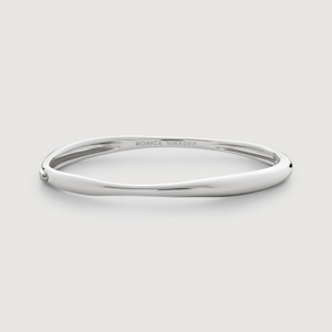 Monica Vinader Nura Reef Asymmetric Bangle | Sterling Silver | Medium