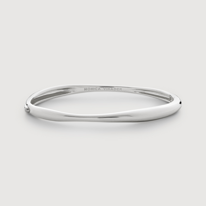 Monica Vinader Nura Reef Asymmetric Bangle | Sterling Silver | Medium