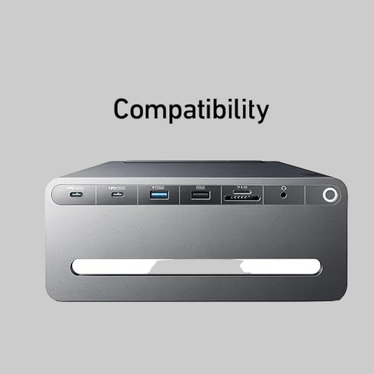 USB 3.2 Docking Station | 12-in-1 Monitor Stand Wireless Charging