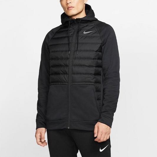 Nike Training Padded Jacket Hooded Black Full Zip - XL