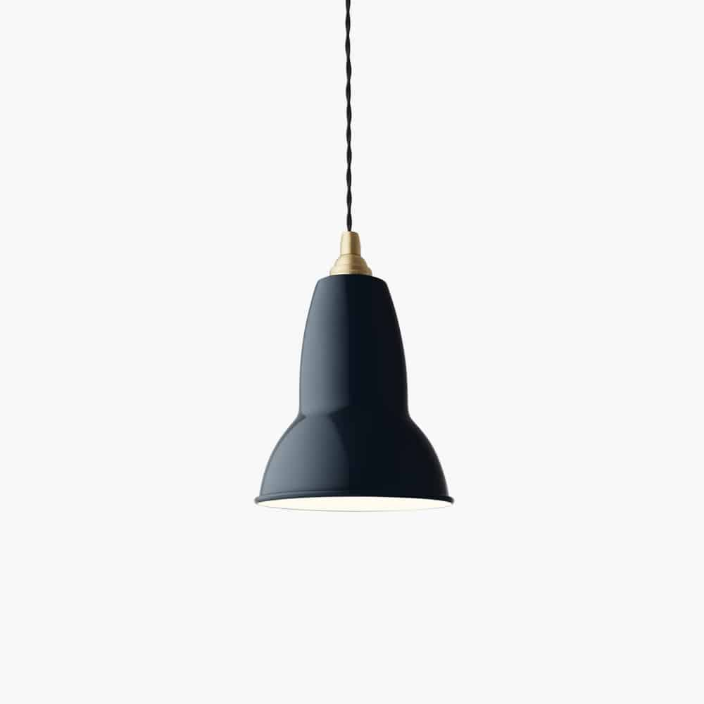 Original 1227 Ceiling Brass Pendant Lamp Shade | Ink Blue