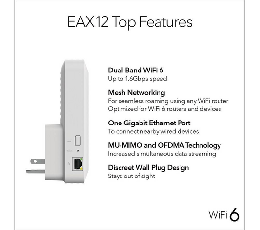 4 Stream WiFi Mesh Extender AX1600