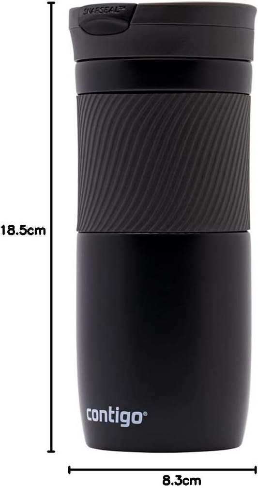 Byron Snapseal Travel Mug, 470 ml - Matte Black