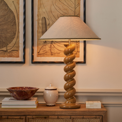Henshall Table Lamp Base - Washed Orange